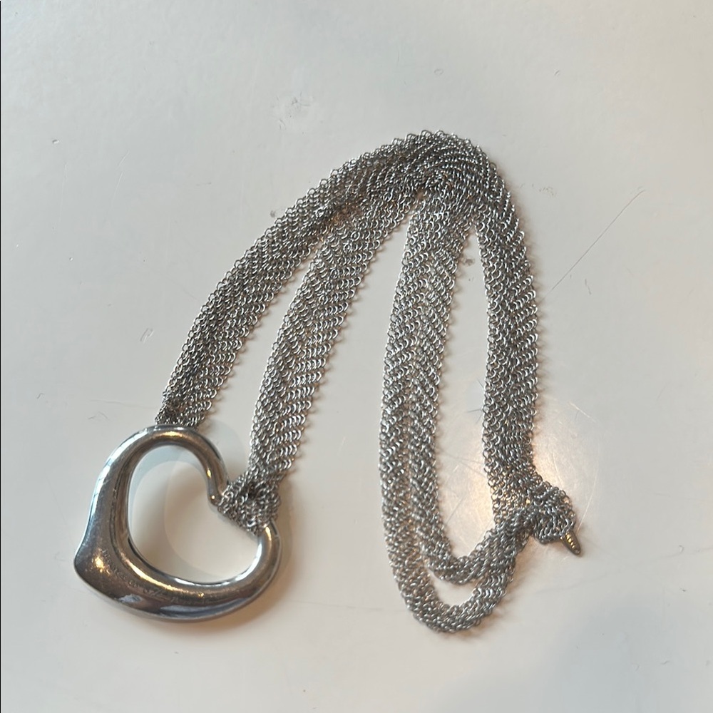 Tiffany & Co Silver Heart Pendant Necklace